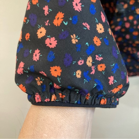 HERSCHEL Sz S Voyage Wind Ditzy Floral Hooded Pockets Zip Up Windbreaker  Jacket - Picture 2 of 10